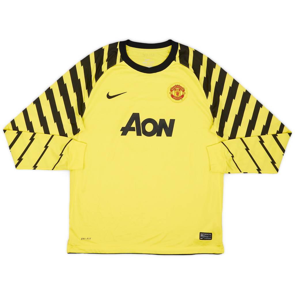 2010-11 Manchester United Yellow GK Shirt - 8/10 - (XL.Boys)