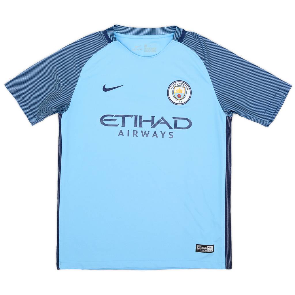 2016-17 Manchester City Home Shirt - 7/10 - (L.Boys)
