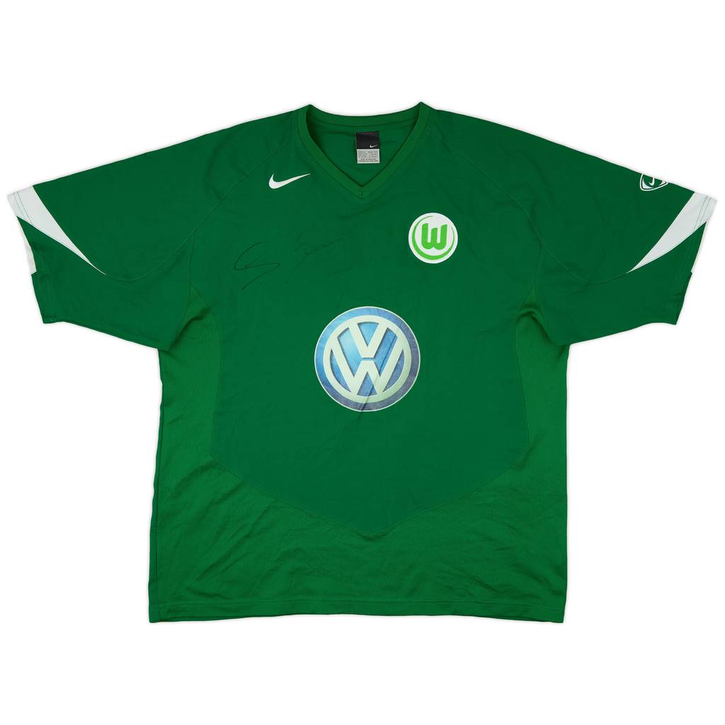 2005-06 Wolfsburg Signed Home Shirt - 8/10 - (XL)