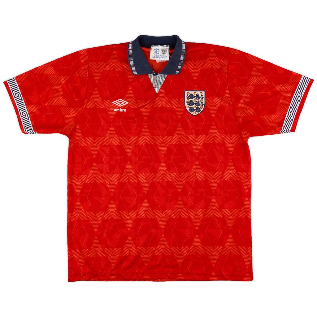 1990-93 England Away Shirt - 8/10 - (L)