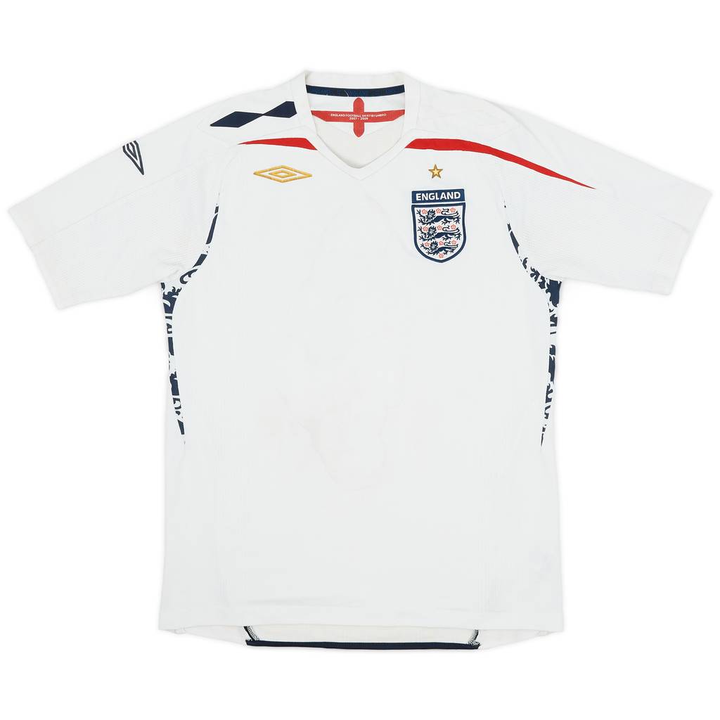 2007-09 England Home Shirt - 4/10 - (S)