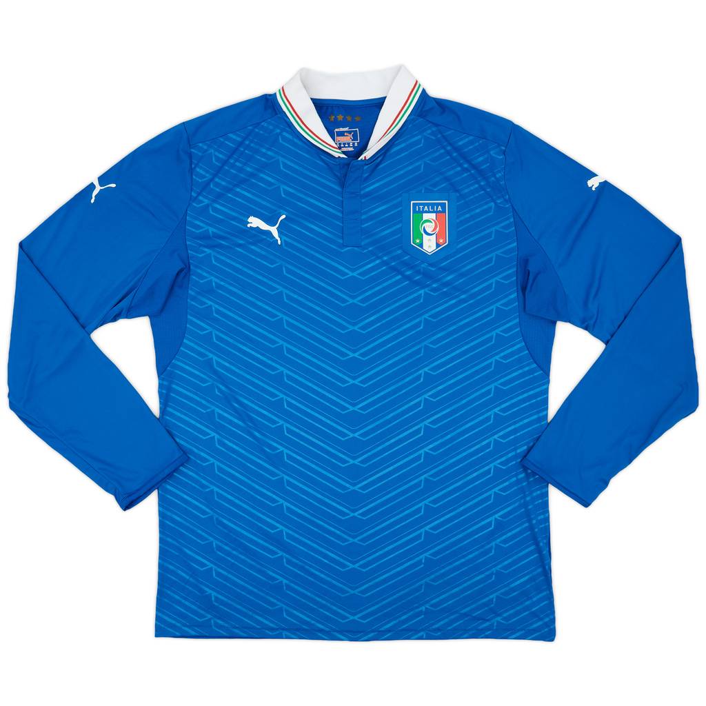 2012-13 Italy Player Issue Home L/S Shirt - 9/10 - (XXL)