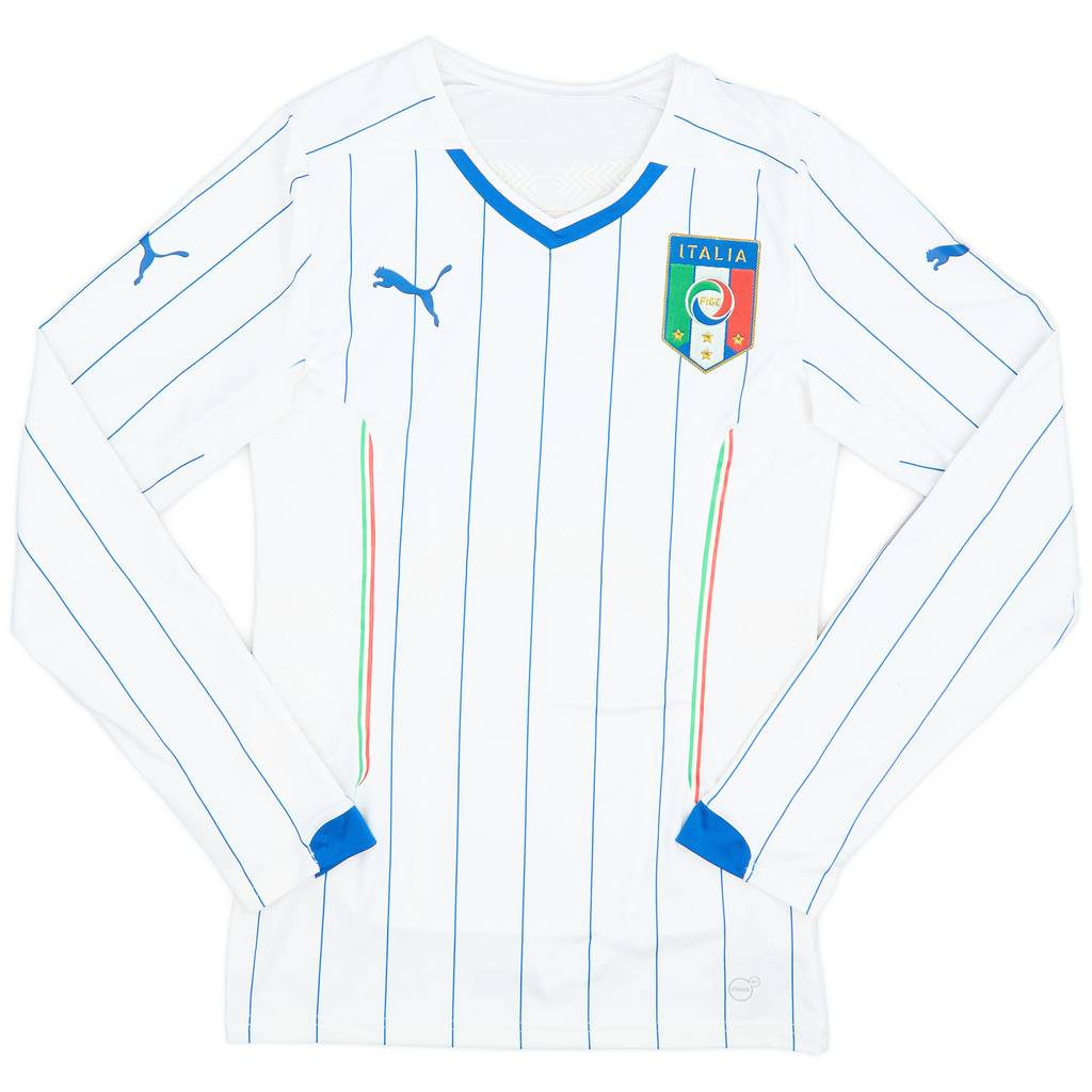 2014-15 Italy Player Issue Away L/S Shirt - 8/10 - (L)
