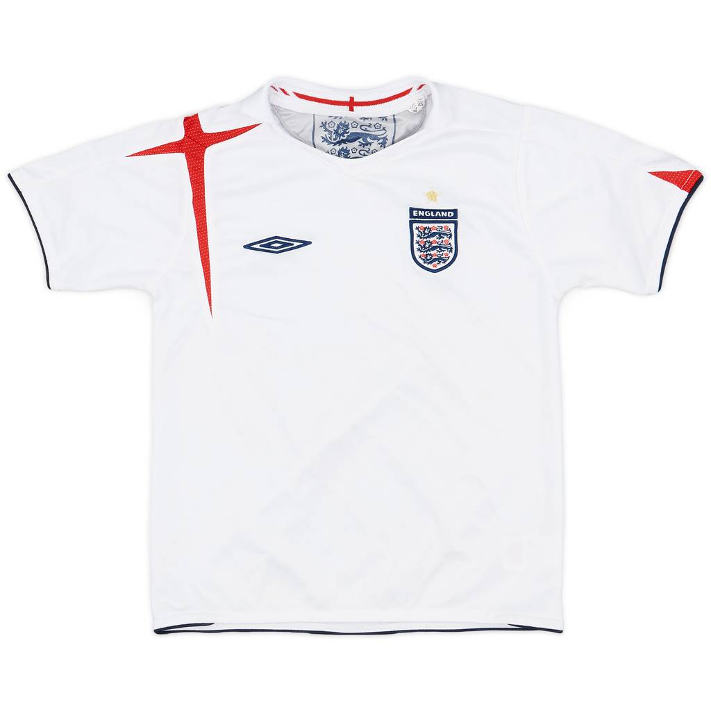 2005-07 England Home Shirt - 7/10 - (S.Boys)