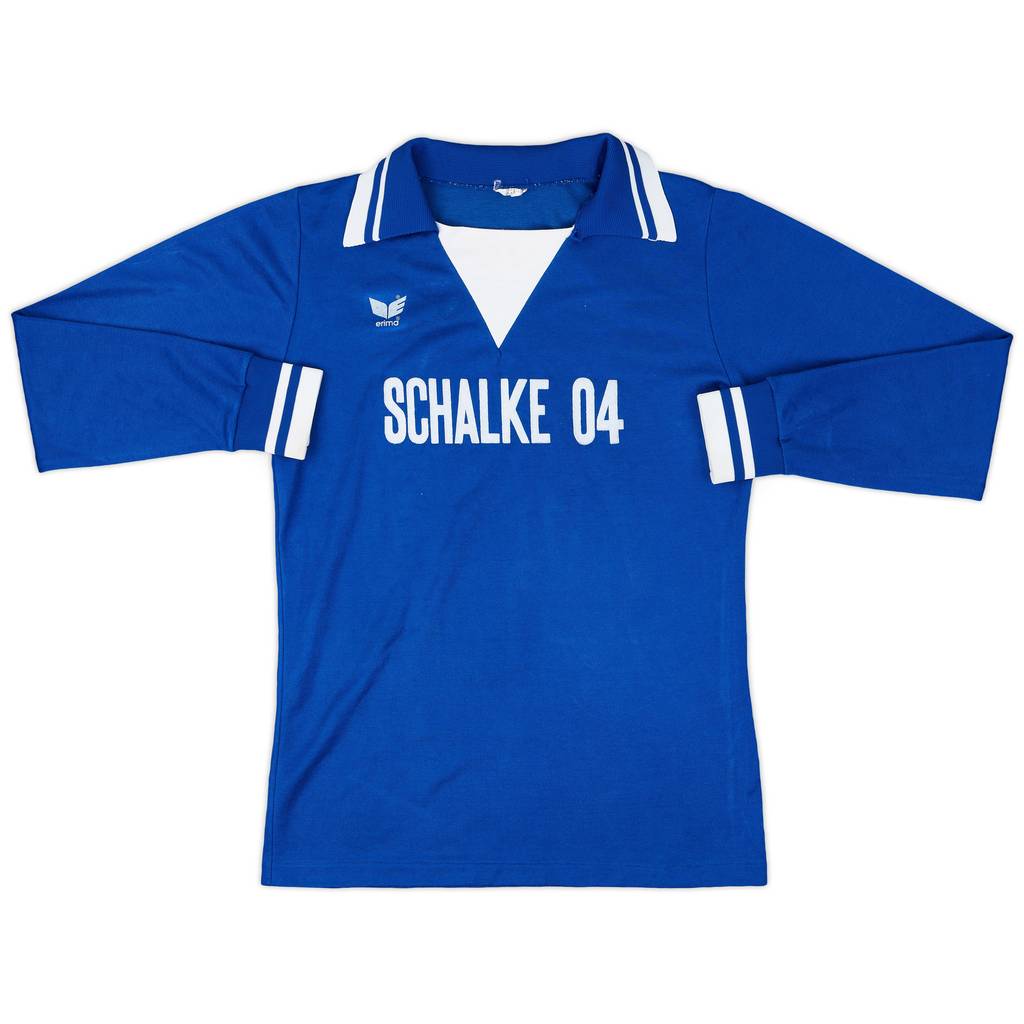 1977-78 Schalke Home L/S Shirt - 9/10 - (M)