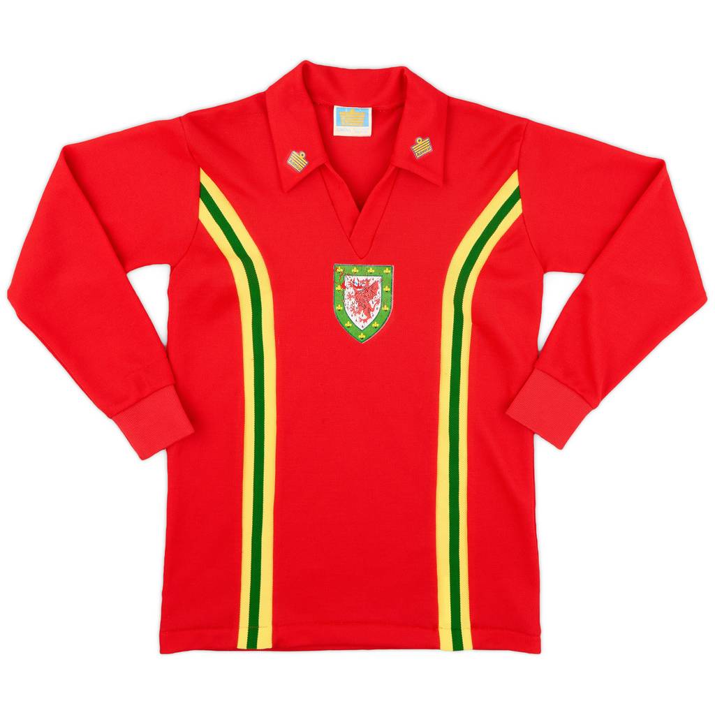 1976-79 Wales Home L/S Shirt - 7/10 - (S)