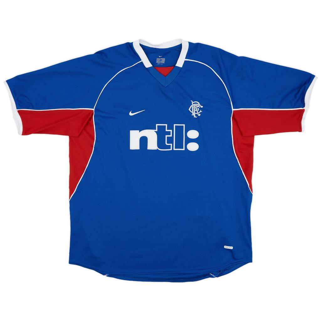 2001-02 Rangers Home Shirt - 8/10 - (XL)
