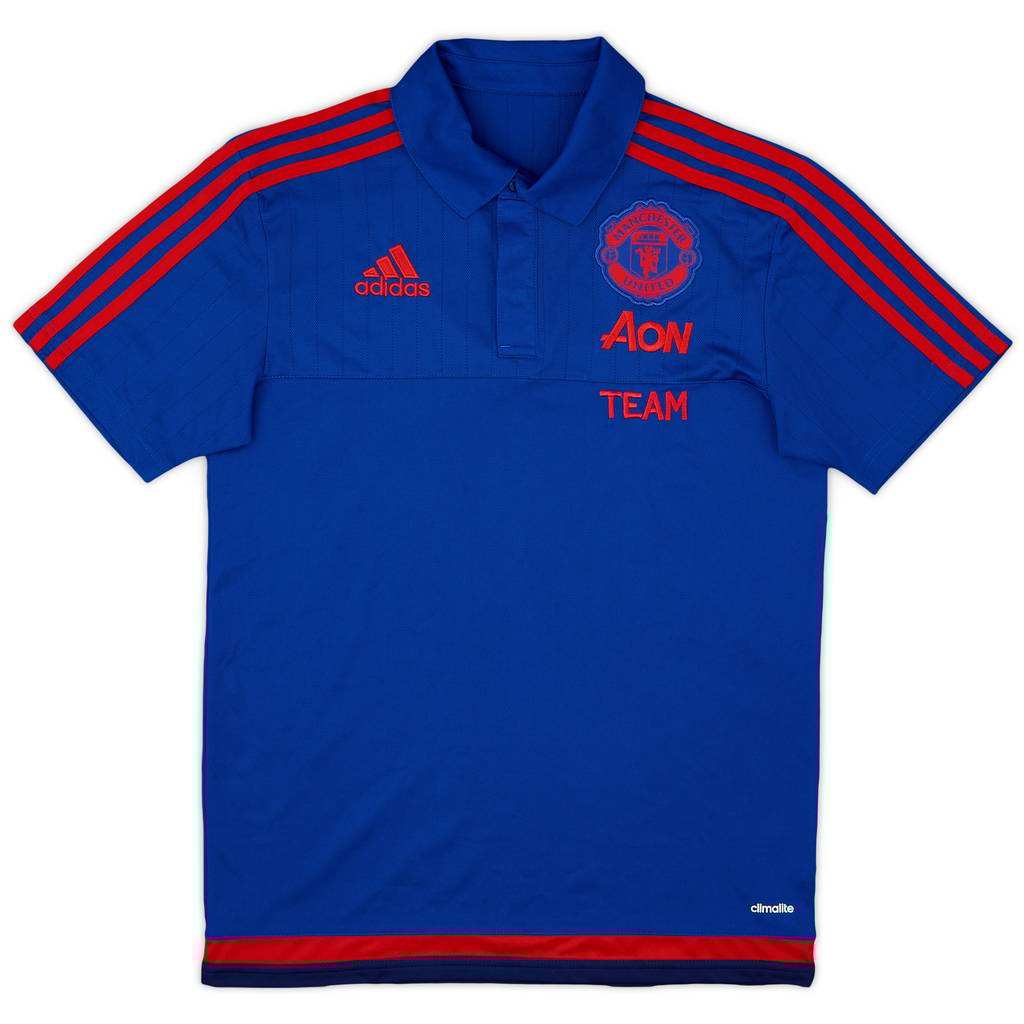 2015-16 Manchester United Staff Issue adidas Polo Shirt - 9/10 - (S)