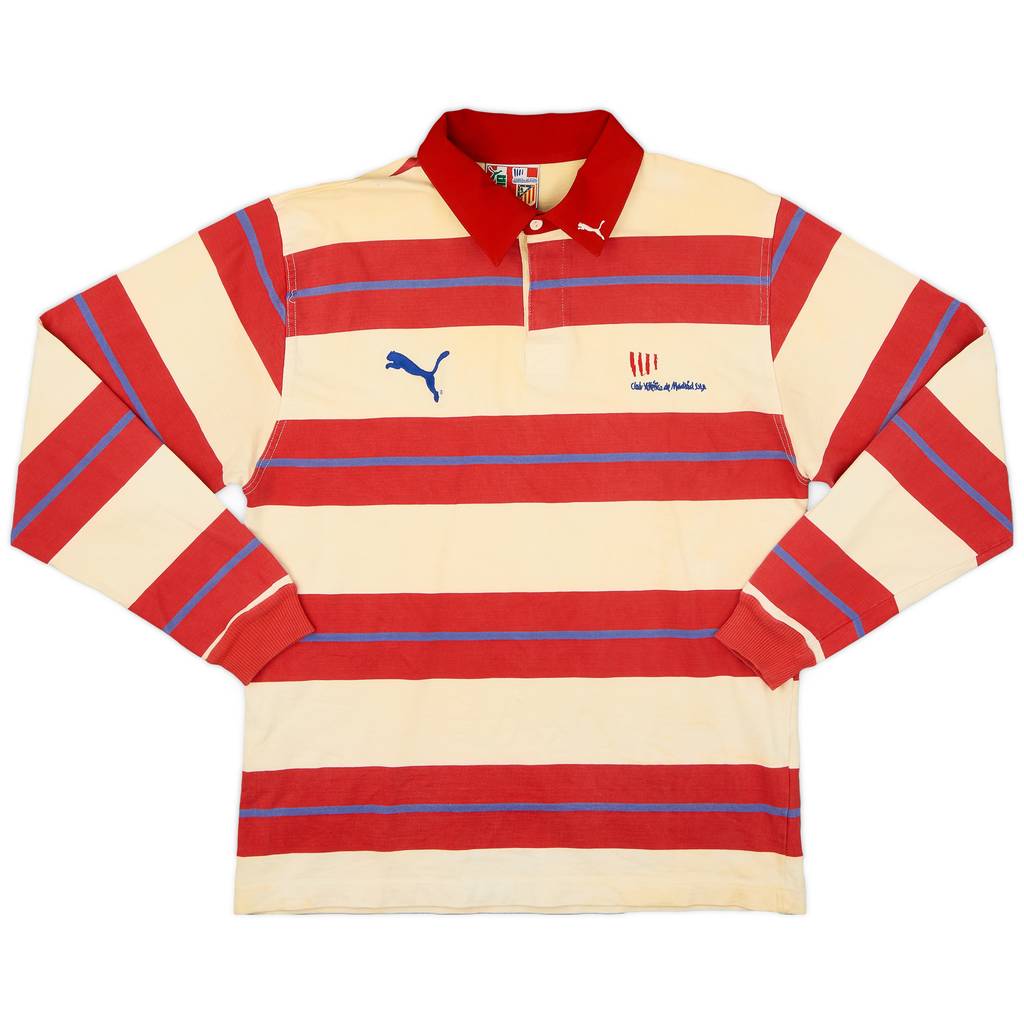 1996-97 Atletico Madrid Puma Polo L/S Shirt (M)