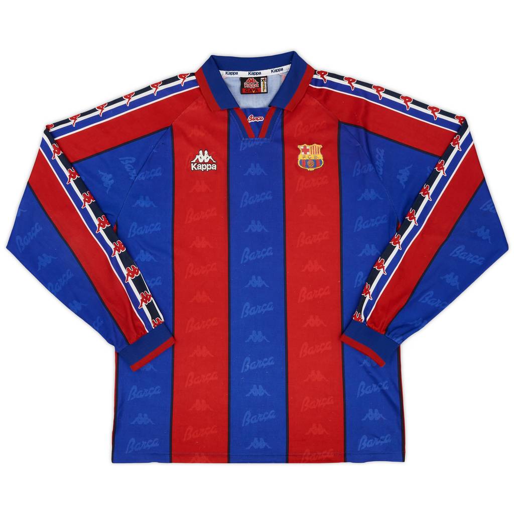 1995-97 Barcelona Home L/S Shirt - 6/10 - (XL)