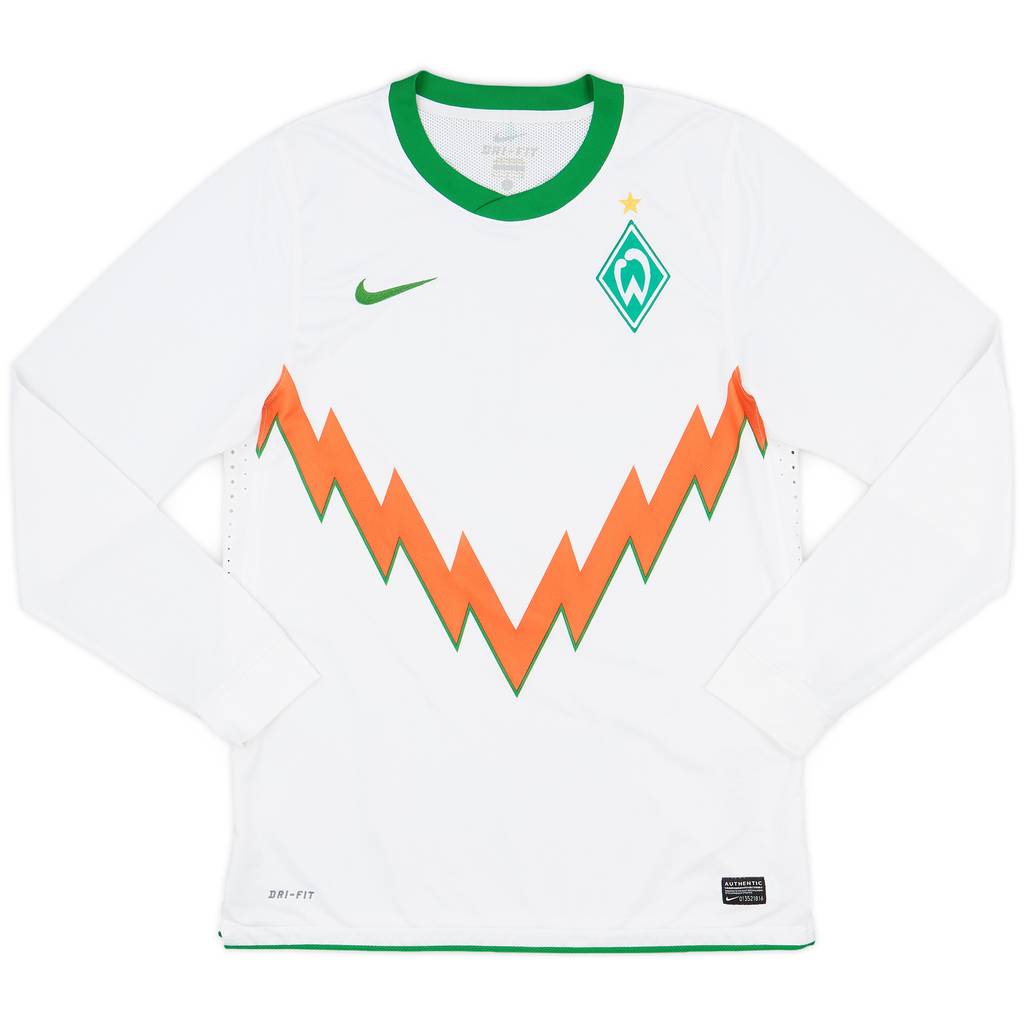 2010-11 Werder Bremen Player Issue Away L/S Shirt - 9/10 - (L)