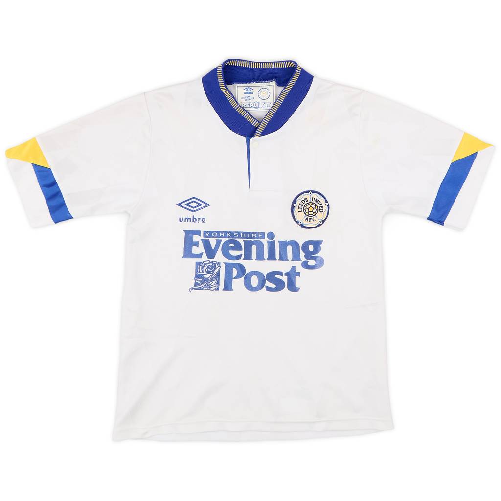 1991-92 Leeds United Home Shirt - 7/10 - (S.Boys)