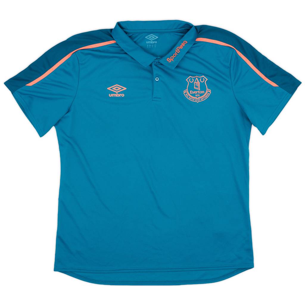 2017-18 Everton Umbro Polo Shirt - 9/10 - (XL)
