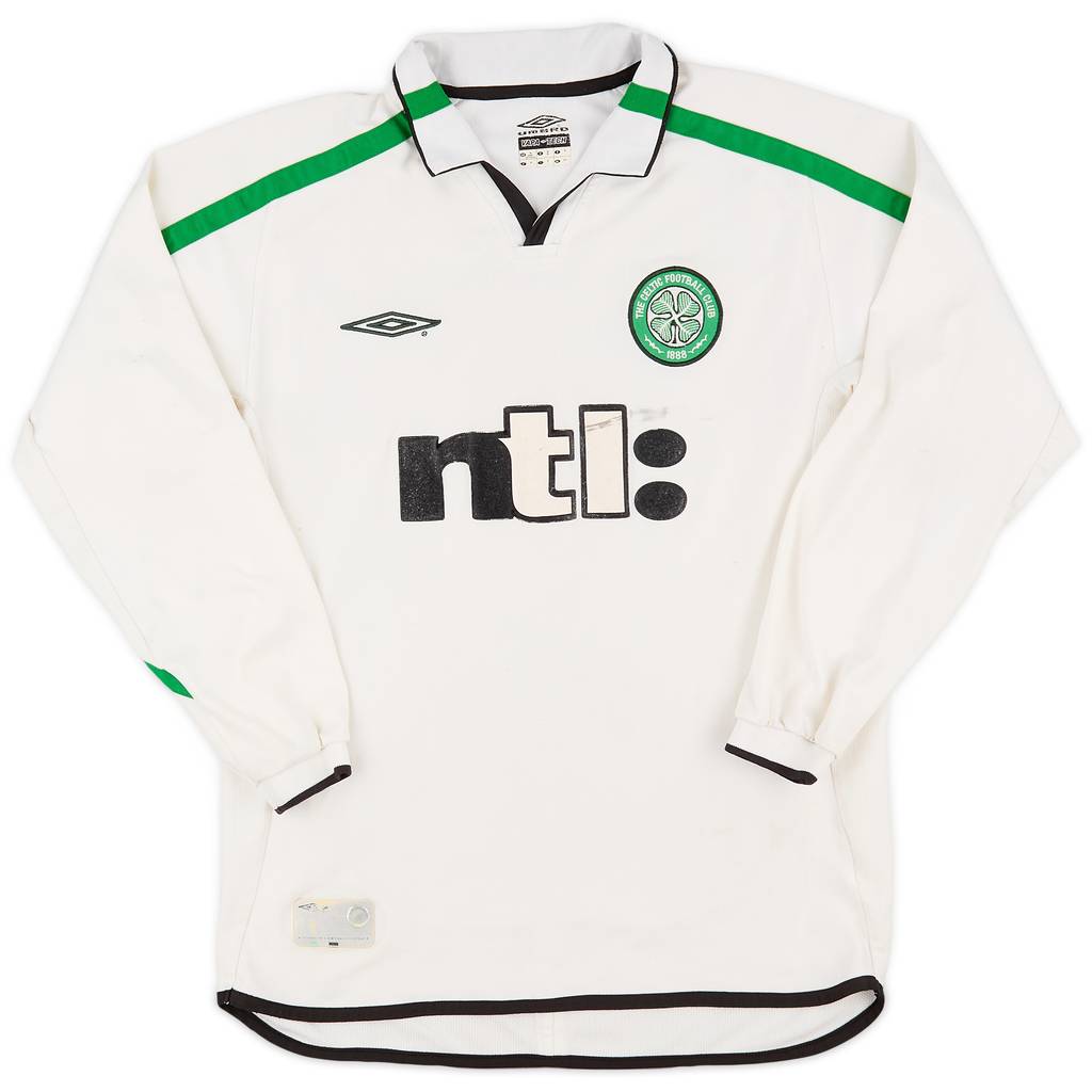 2001-02 Celtic Away L/S Shirt - 5/10 - (M)