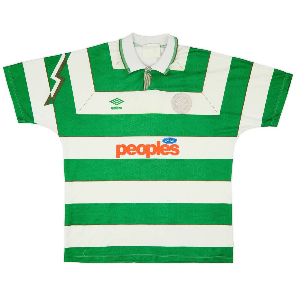 1991-92 Celtic Home Shirt - 3/10 - (XL)