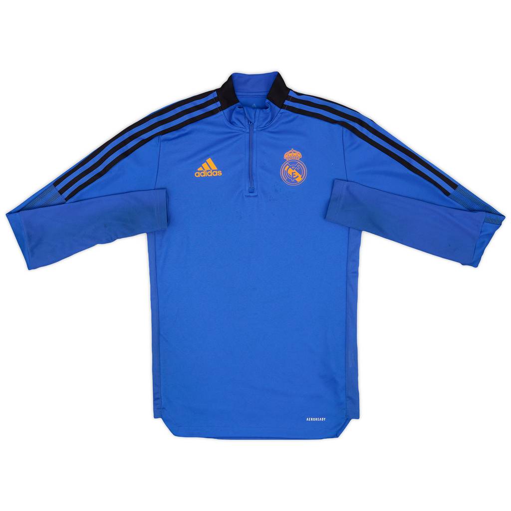 2021-22 Real Madrid adidas 1/4 Zip Training Top - 7/10 - (XS)
