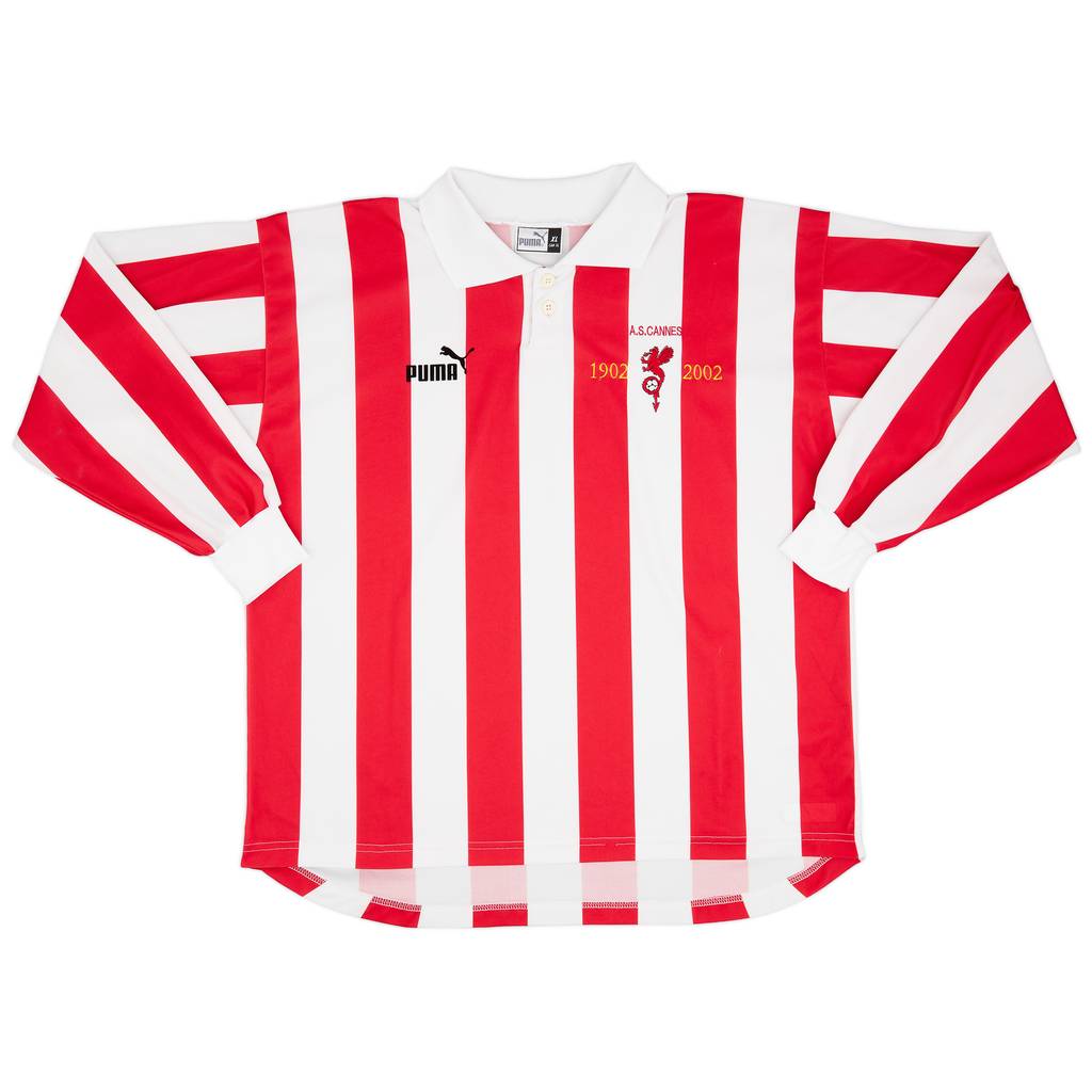 2001-02 AS Cannes Centenary Home L/S Shirt - 8/10 - (XL)