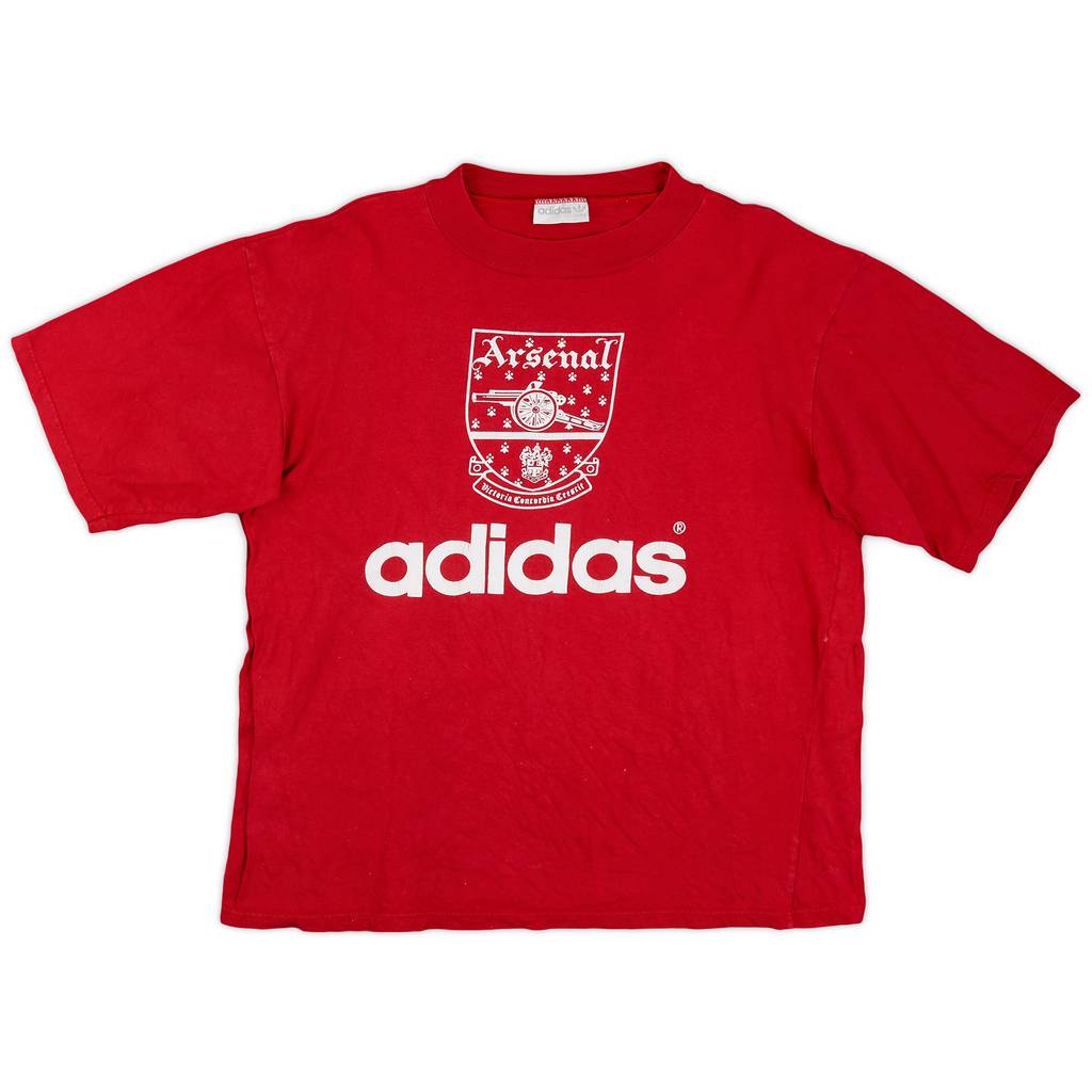 1992-93 Arsenal adidas Cotton Tee - 6/10 - (L)