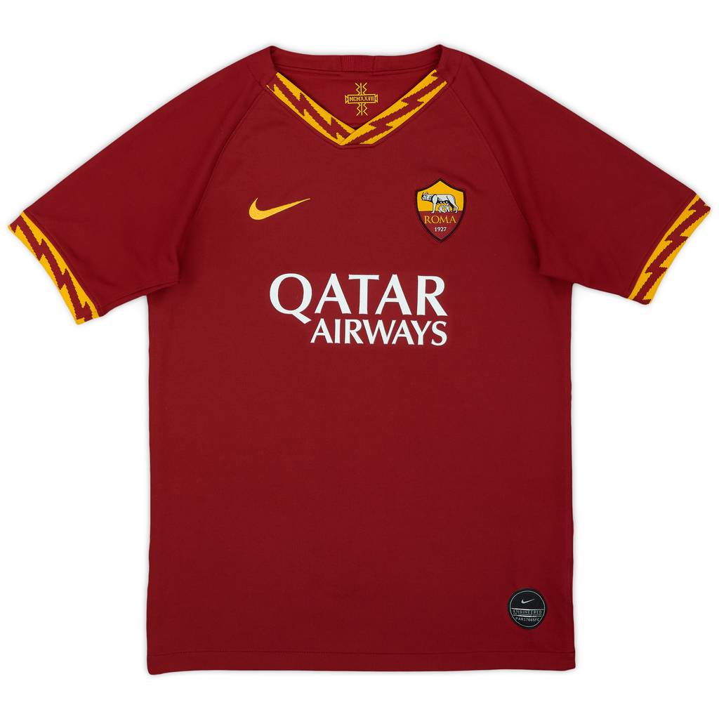 2019-20 Roma Home Shirt - 10/10 - (L.Boys)