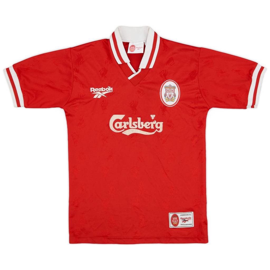1996-98 Liverpool Home Shirt - 8/10 - (Y)
