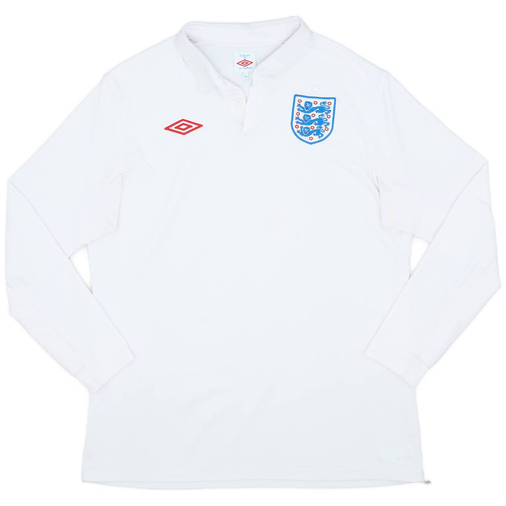 2009-10 England Home L/S Shirt - 7/10 - (L)