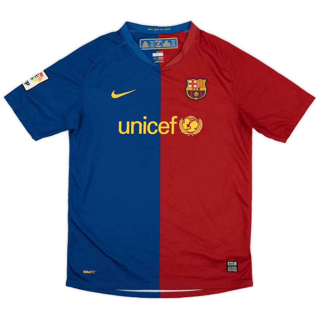 2008-09 Barcelona Home Shirt - 7/10 - (XL.Boys)