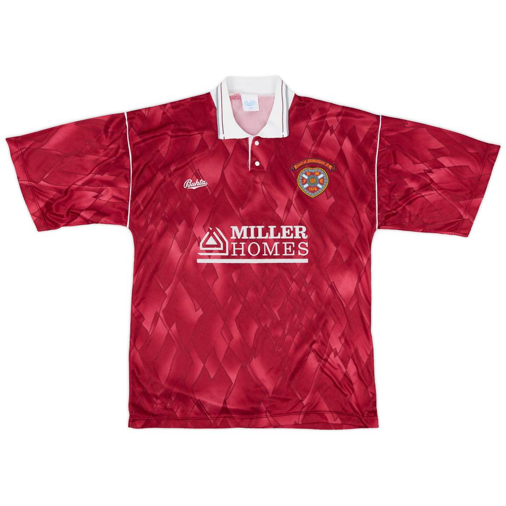 1990-91 Hearts Home Shirt - 8/10 - (M)
