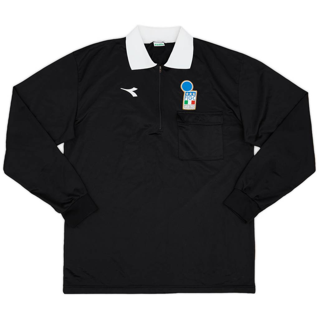 1990s Italy FIGC Diadora Referee L/S Shirt - 8/10 - (XXL)