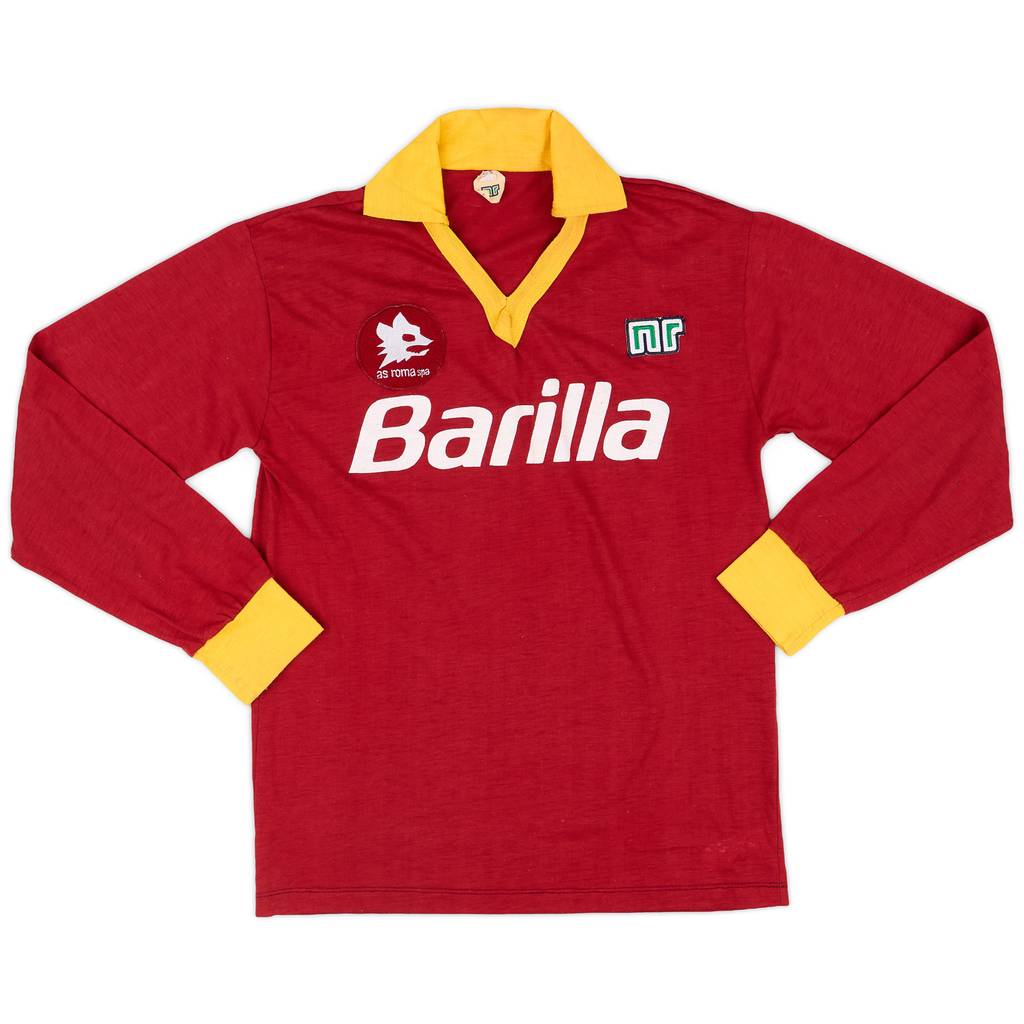 1987-90 Roma Home L/S Shirt - 8/10 - (XS)