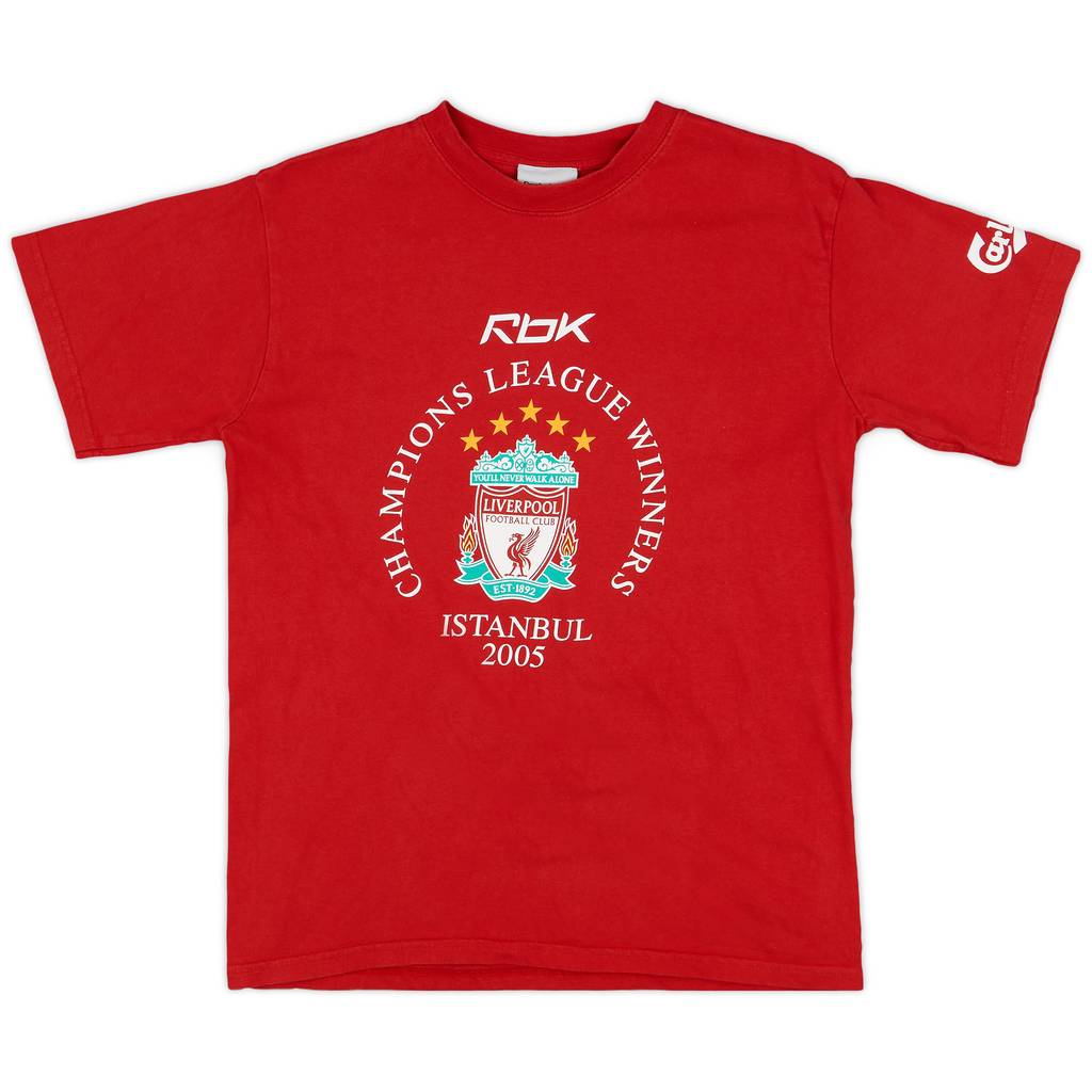 2005-06 Liverpool Reebok 2005 CL Winners Tee - 8/10 - (XS)