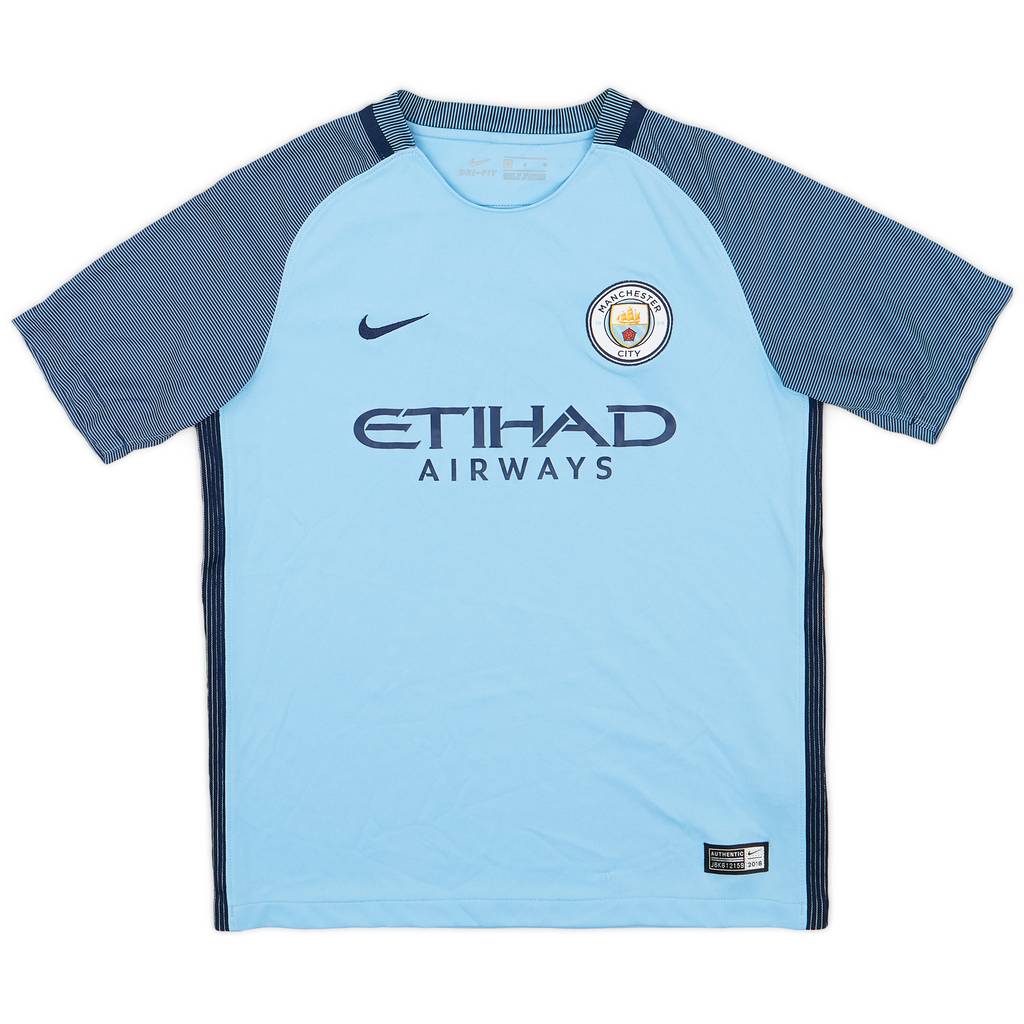 2016-17 Manchester City Home Shirt - 8/10 - (L.Boys)