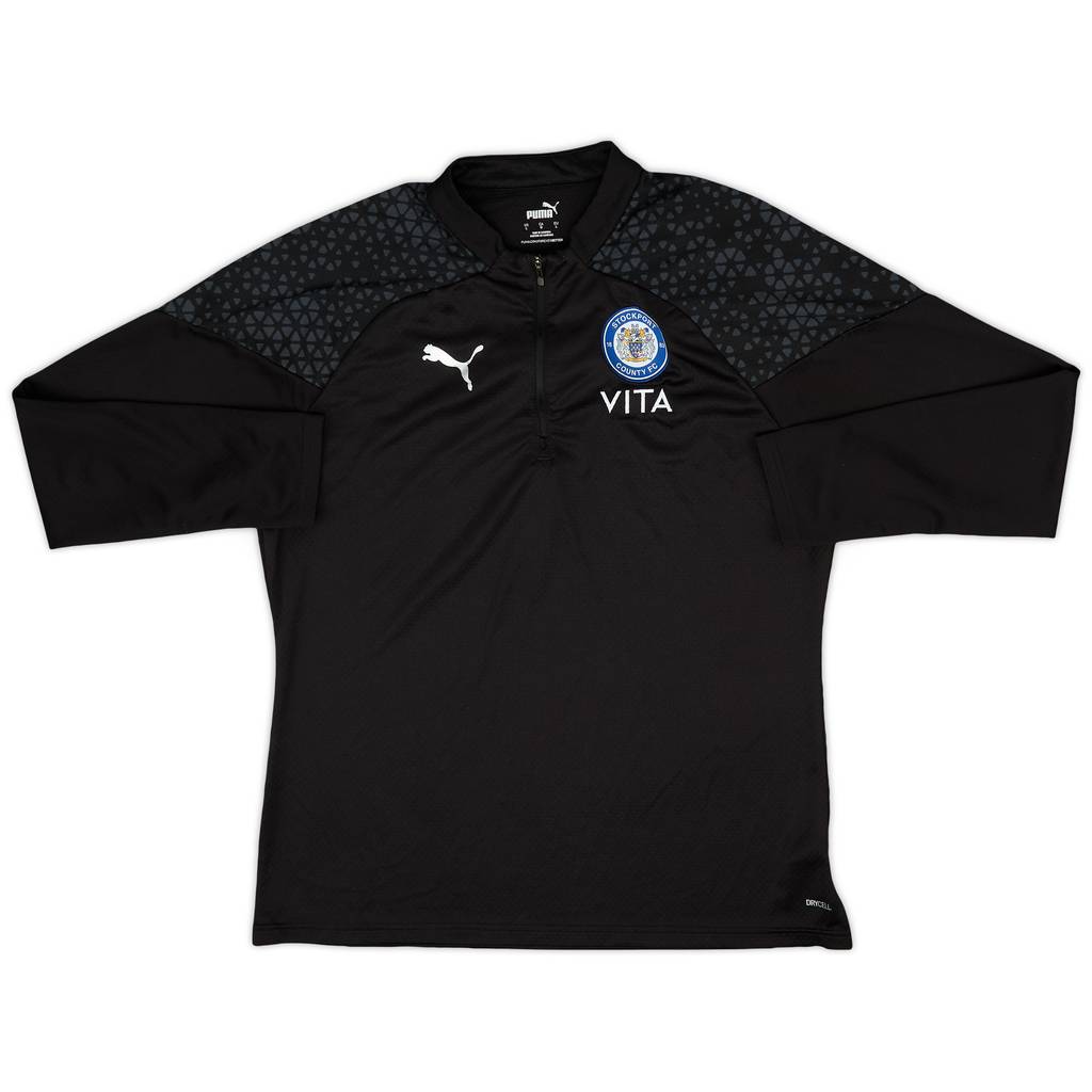 2022-23 Stockport County Puma 1/4 Zip Drill Top - 9/10 - (L)