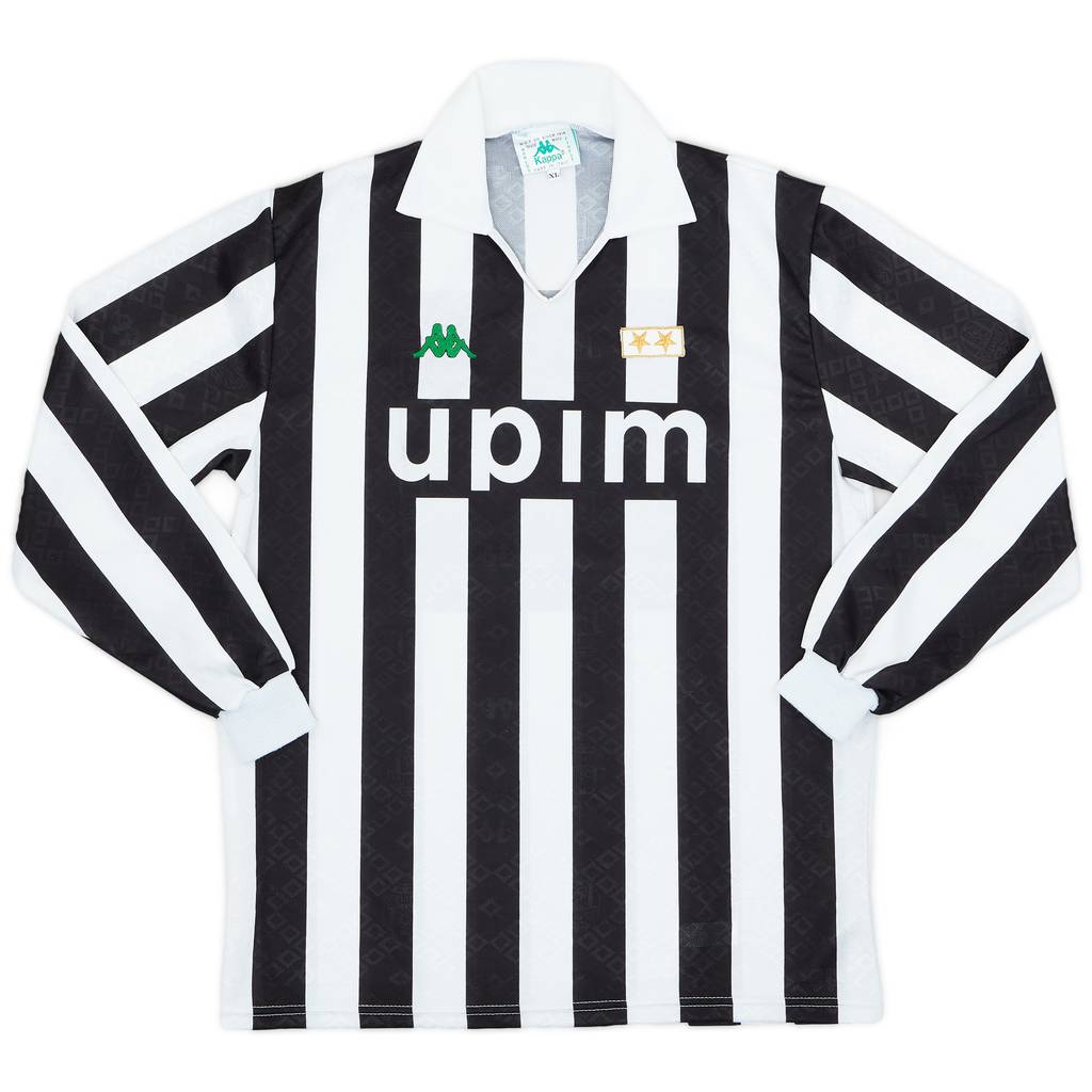 1991-92 Juventus Home L/S Shirt - 9/10 - (XL)