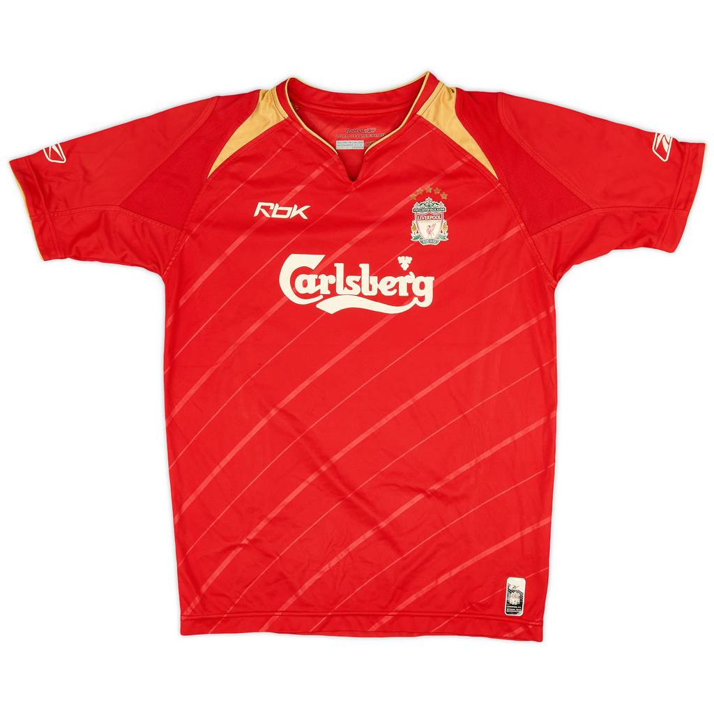 2005-06 Liverpool CL Home Shirt - 5/10 - (L.Boys)
