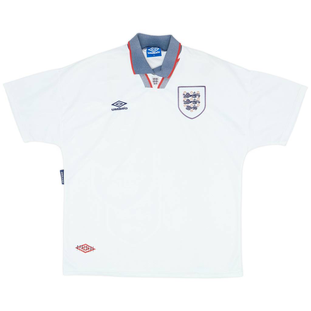 1993-95 England Home Shirt - 5/10 - (XL)