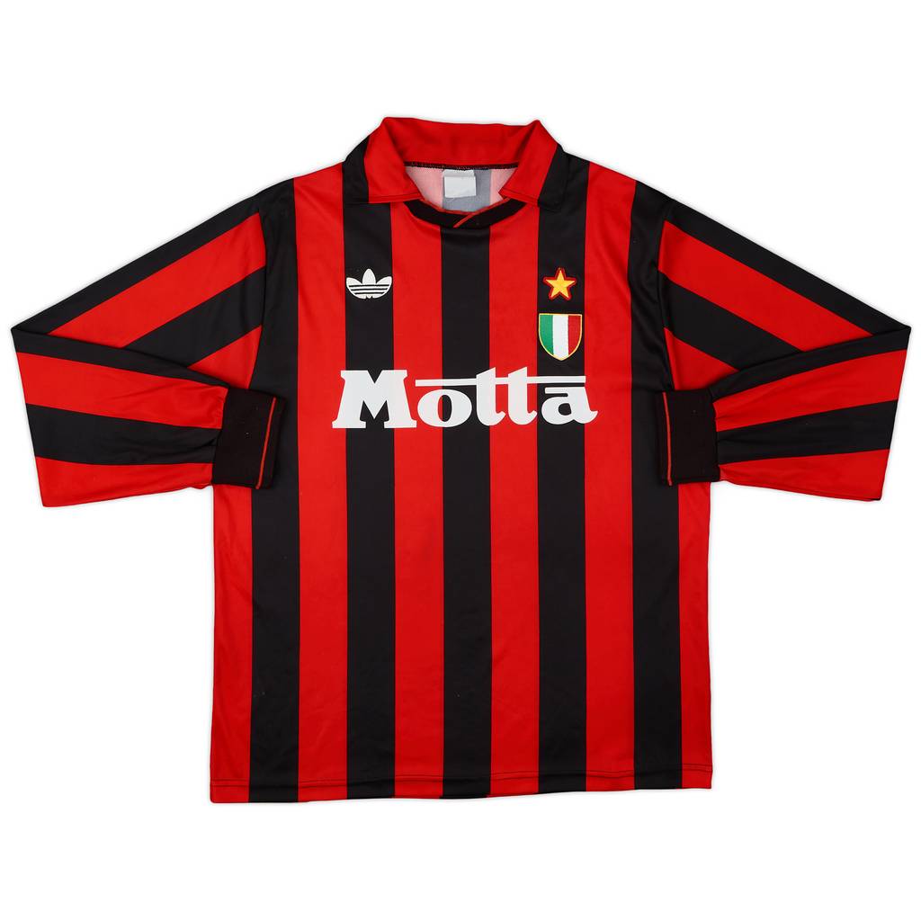 1992-93 AC Milan Home L/S Shirt - 6/10 - (L)