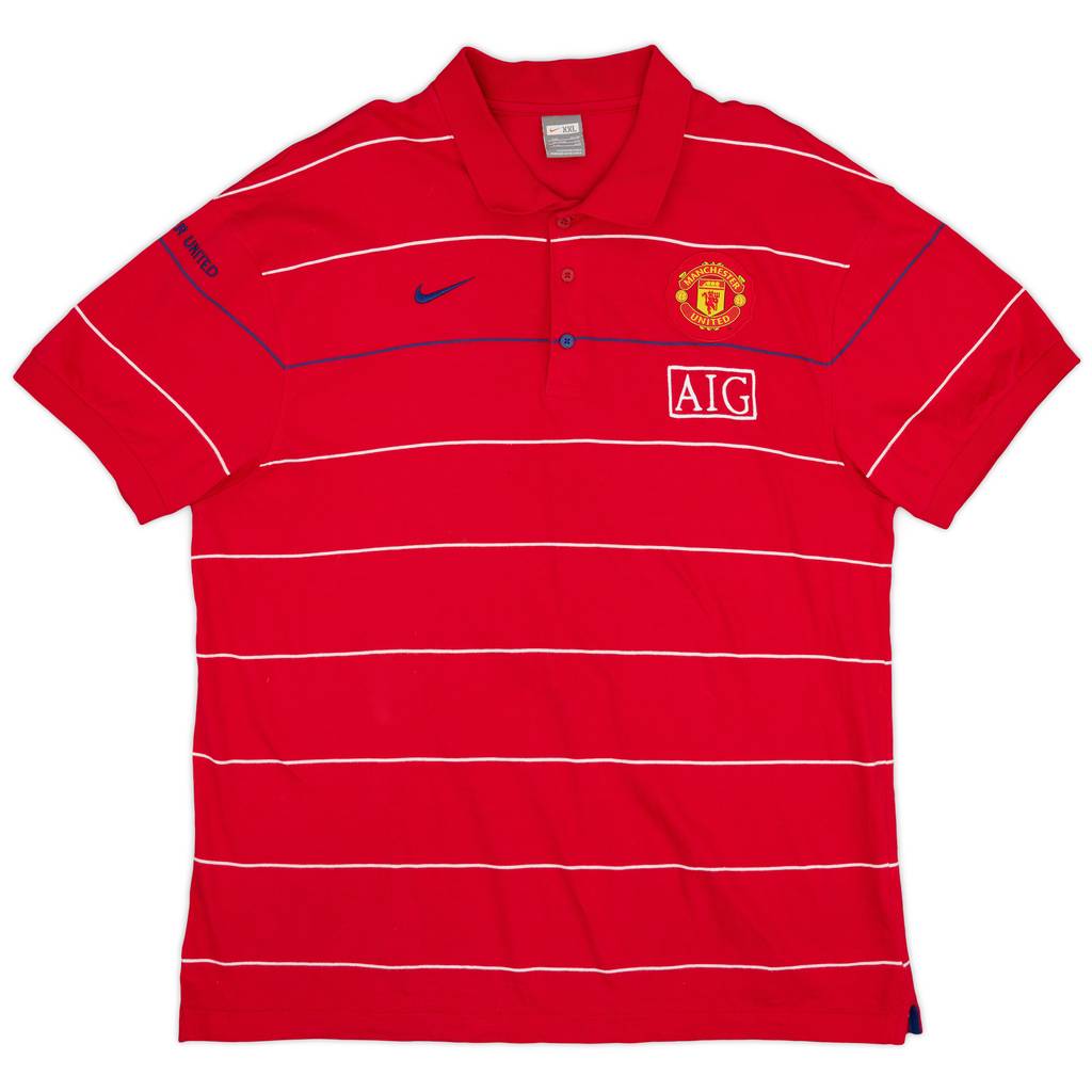 2008-09 Manchester United Nike Polo Shirt - 9/10 - (XXL)