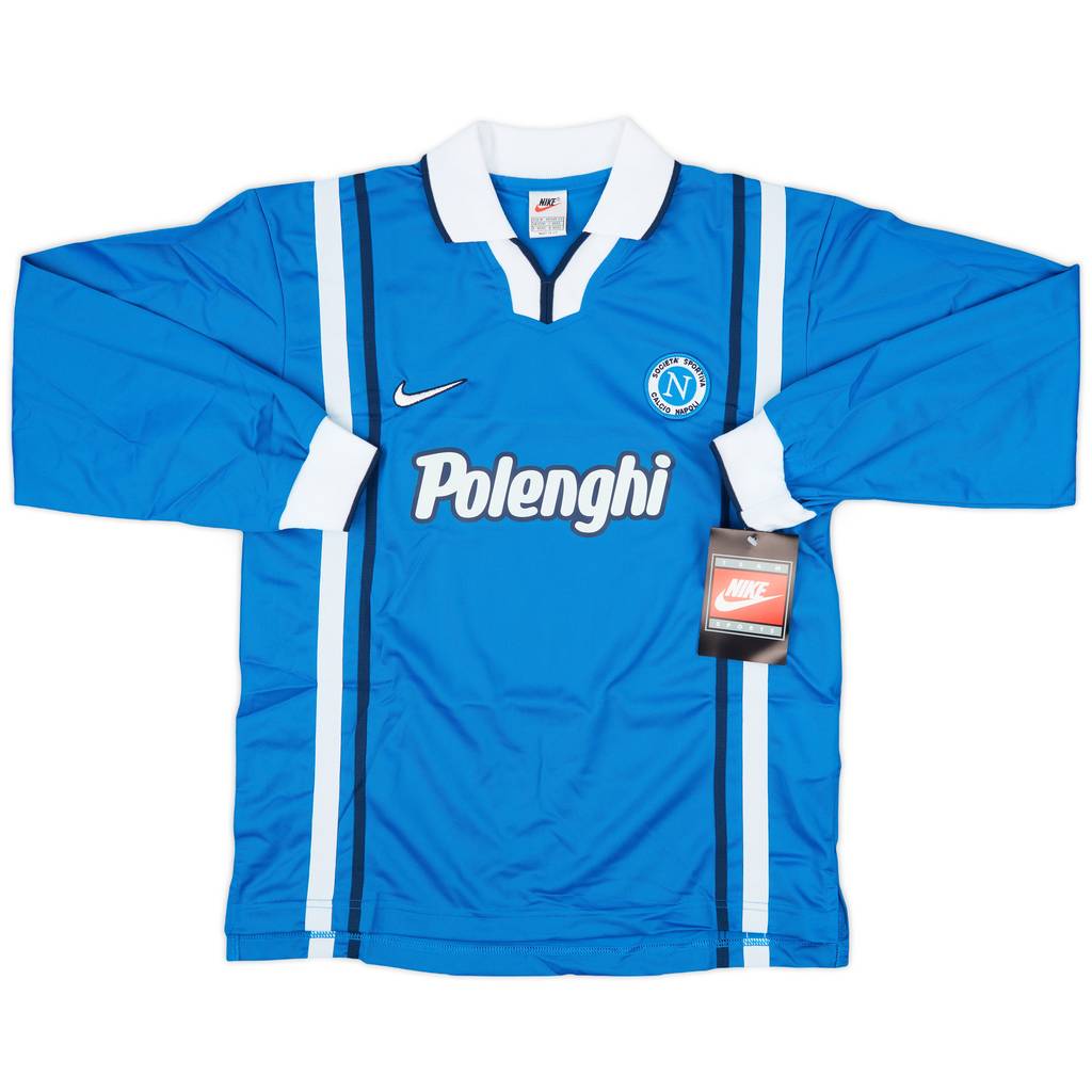 1997-98 Napoli Player Issue Home L/S Shirt (M)