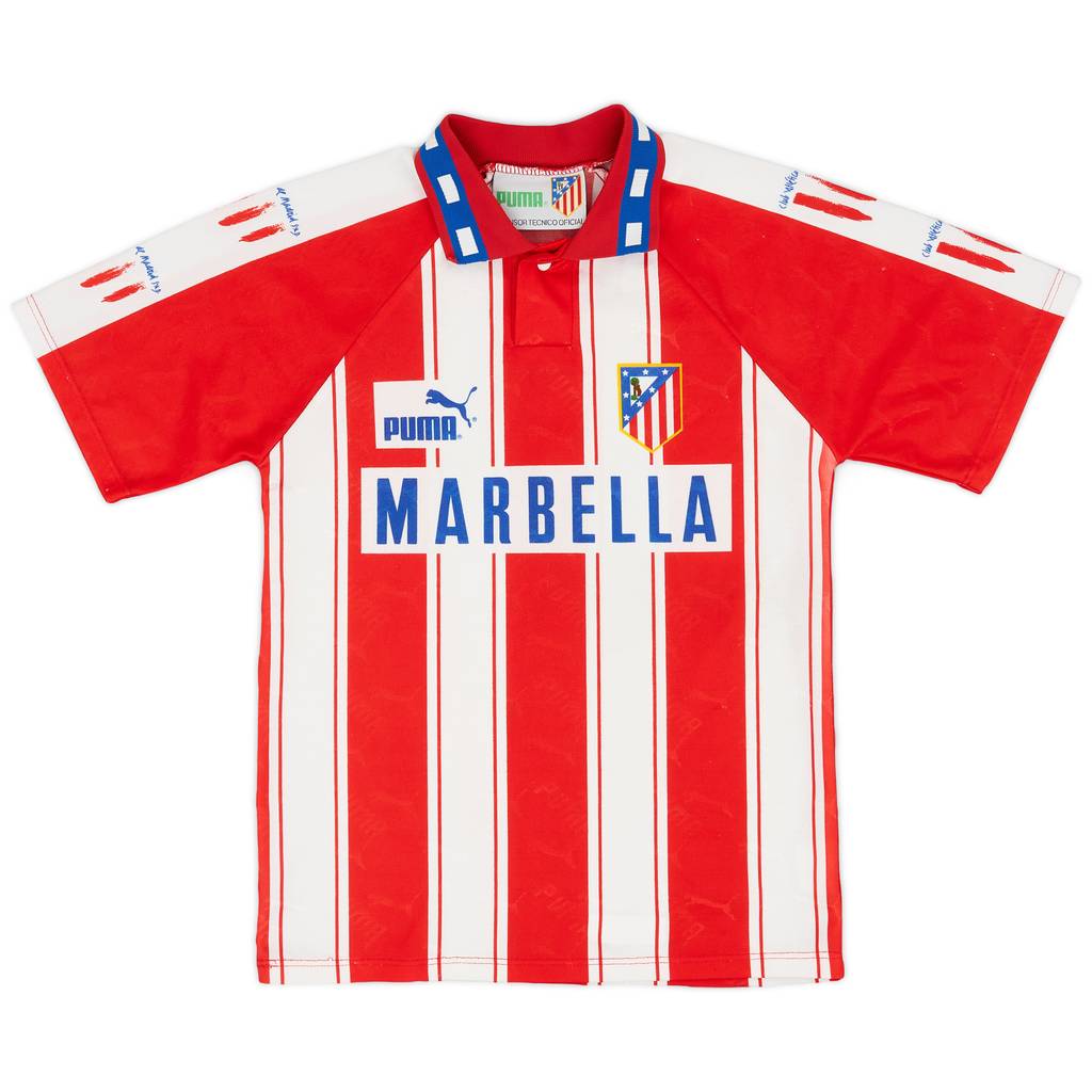 1994-95 Atletico Madrid Home Shirt - 7/10 - (L.Boys)