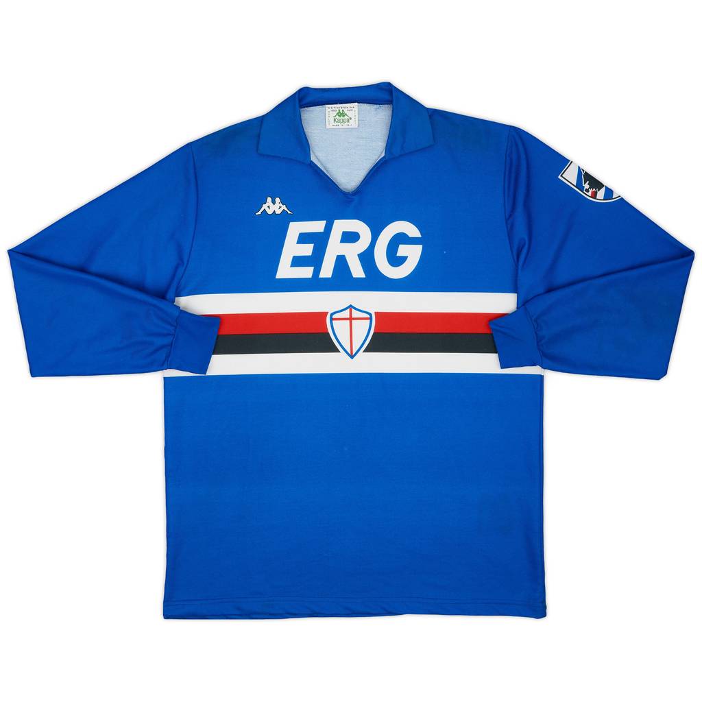1988-90 Sampdoria Home L/S Shirt - 6/10 - (XL)