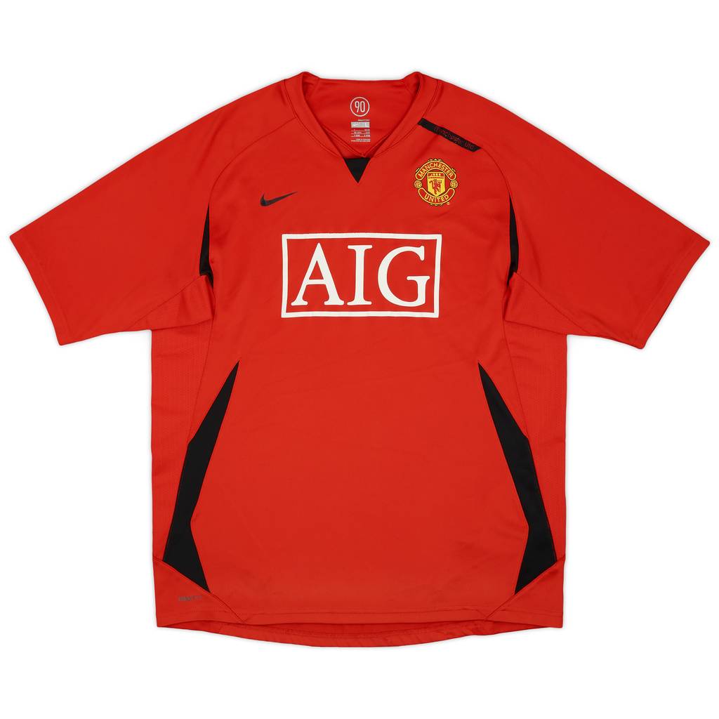 2007-08 Manchester United Nike Training Shirt - 7/10 - (L)