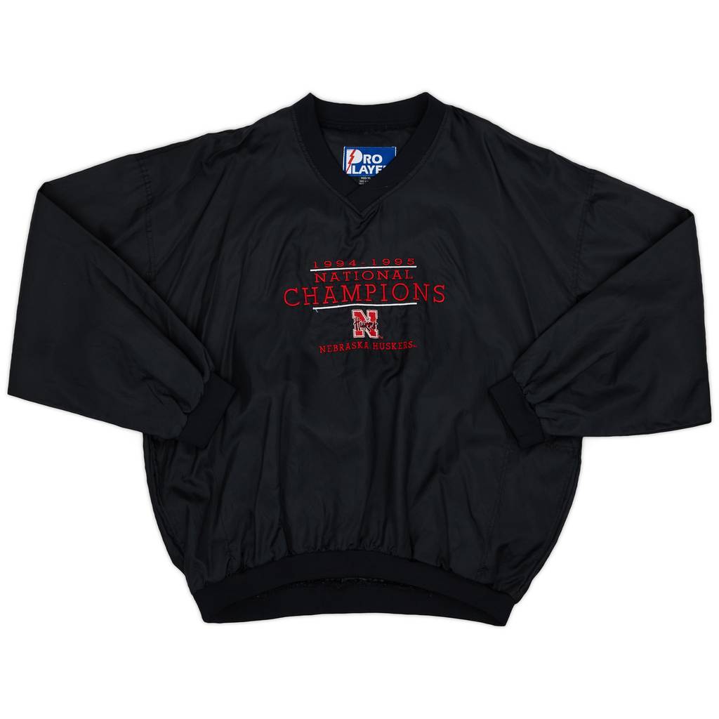 1994-95 Nebraska Cornhuskers National Champions Pro Player Pullover Windbreaker Jacket - 8/10 - (XL)