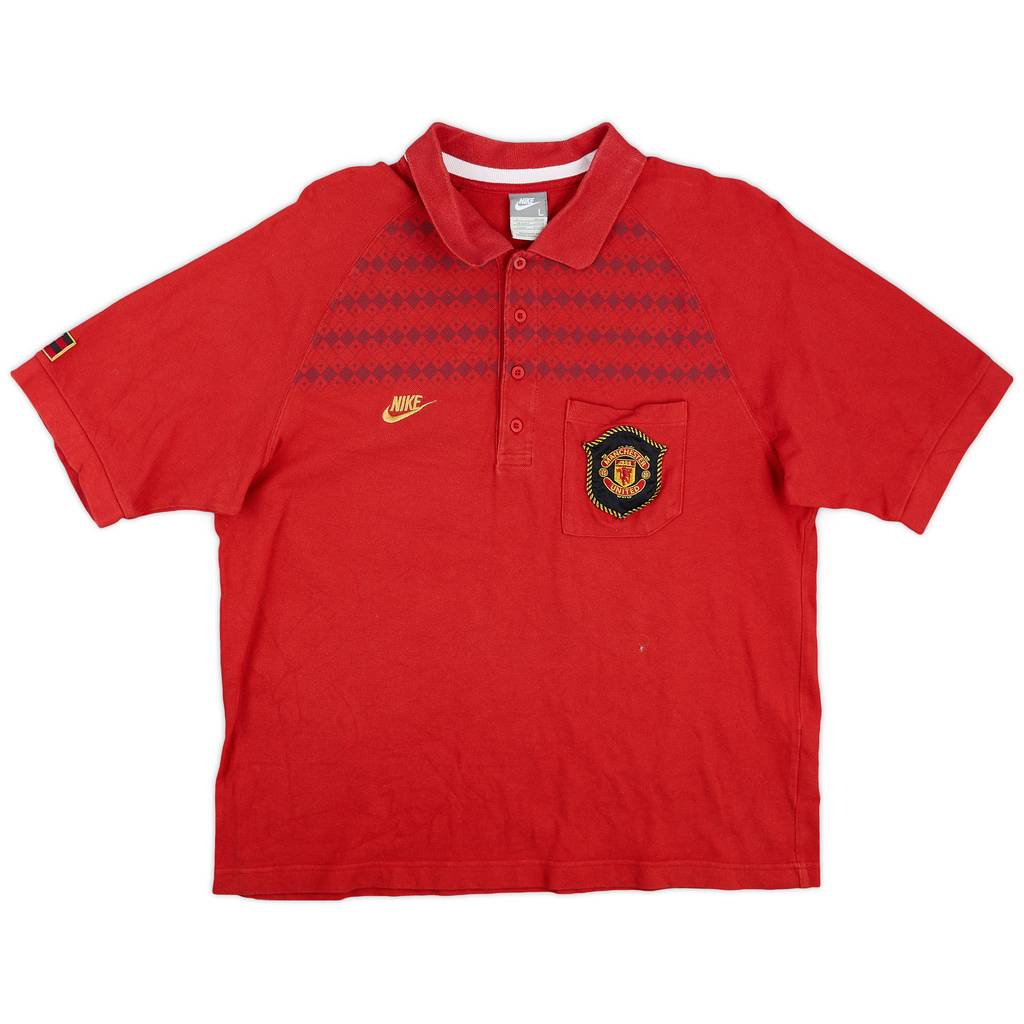 2007-08 Manchester United Nike Polo Shirt - 8/10 - (L)