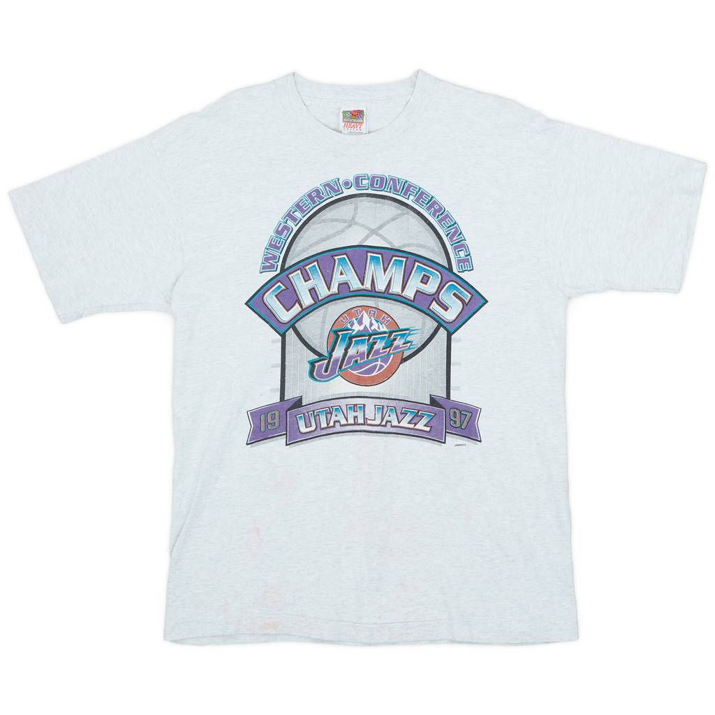 1997 Utah Jazz Western Conference Champs Tee - 3/10 - (L)