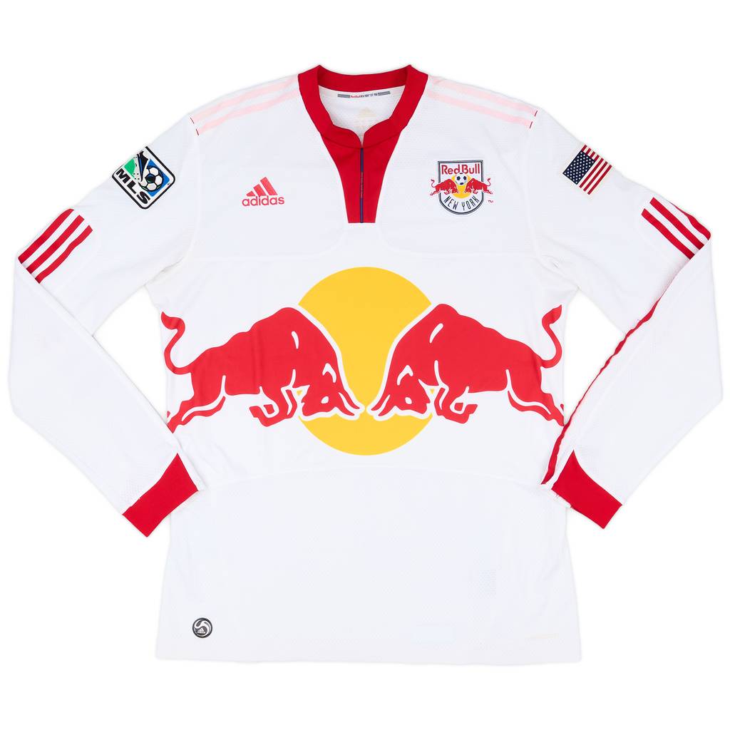 2009 New York Red Bulls Authentic Home L/S Shirt - 6/10 - (L)