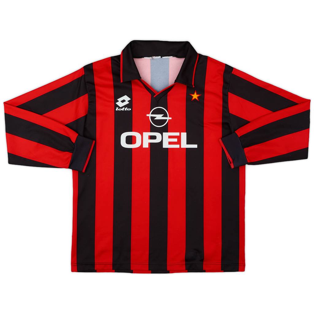 1993-94 AC Milan Home L/S Shirt - 8/10 - (S)
