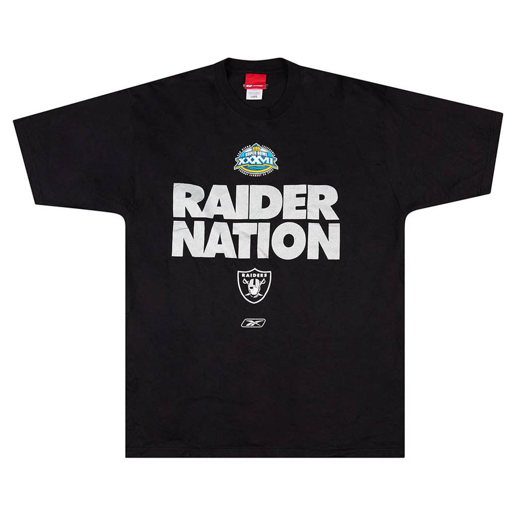 2003 Oakland Raiders Super Bowl XXXVII Reebok Graphic Tee L