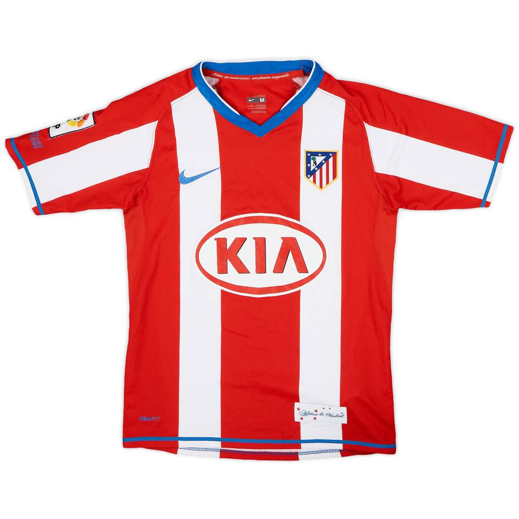2007-08 Atletico Madrid Home Shirt - 9/10 - (M.Boys)