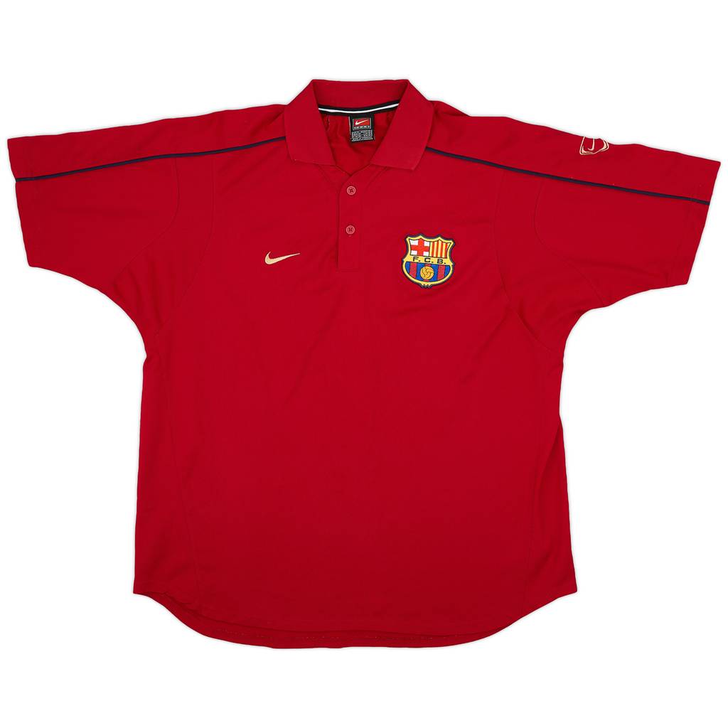 2001-02 Barcelona Nike Polo Shirt - 9/10 - (XL)
