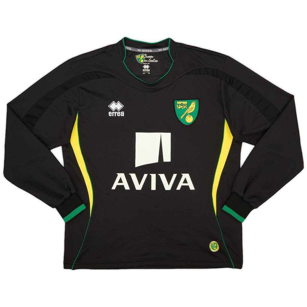 2012-13 Norwich City Away L/S Shirt - 7/10 - (S)